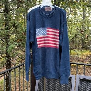 Eslano American Flag Knit Sweater vintage sz XL